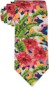 Hawaii Mens Tie Tropical Floral Palm Leaves Camo Necktie,Fun Print Woven Slim Neck Ties for Men...