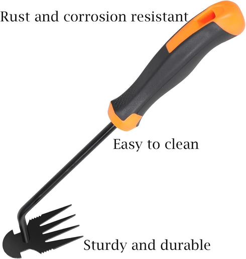 Garden Weeder Tool with Extra Long Handle, Portable Weed Puller for Vegetable Gardens and Backyards...