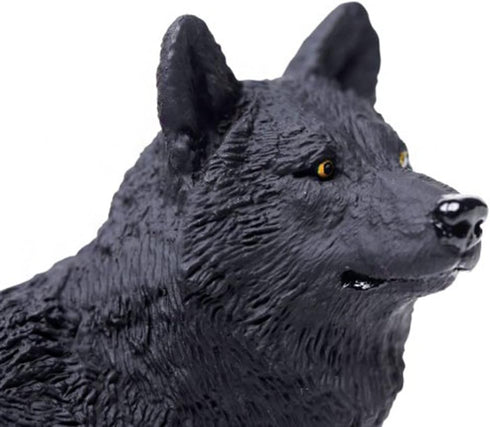 Safari Ltd. Black Wolf Figurine - Realistic 5.3" Figure - Educational Toy for Boys, Girls, and Kids Ages 1+...