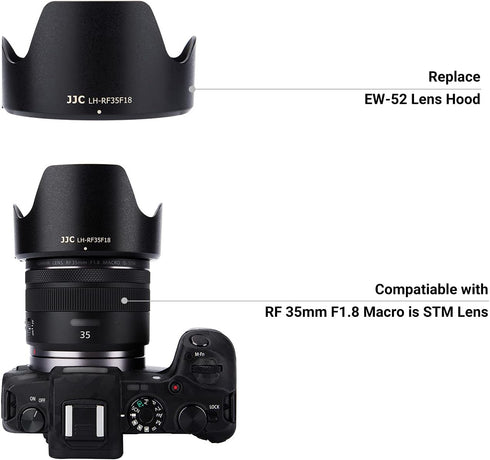 Tulip Flower Len Hood for RF 35mm F1.8 Macro is STM on EOS R6 R5 RP R Camera, Reversible Lens Shade, Compatible with 52mm Filters and 52mm Lens Ca...