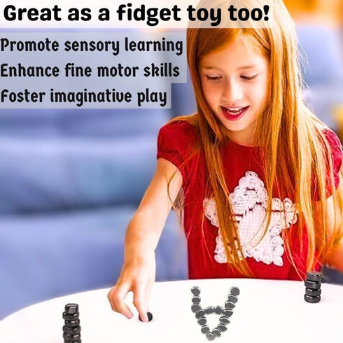 Magnetic Chess Game with Magnet Game Stones, Sponge and String Method Included with Storage Bag, Multiplayer Games, Strategy Games, Portable Trave...