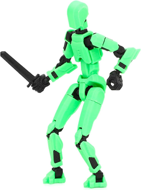 ONEST 2 Pieces T13 Action Figure 3D Printed Robot Action Figures Multi-Jointed Movable Robot Toys Articulated Robot Dummy Action Figures for Game ...
