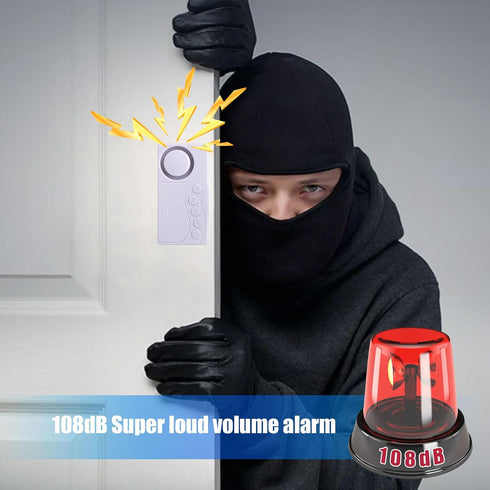 Freezer Door Alarm When Left Open, 2Pcs Safety Window Alarm, 3/15/30/60 Seconds Adjustable Delay Wire-Less Fridge 4-in-1 Sensor Chime Open Loud 10...