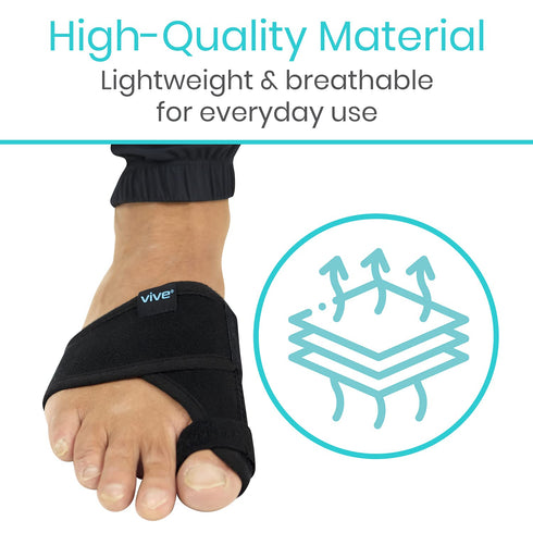 Vive Bunion Brace (Pair) - Big Toe Corrector Straightener with Splint - Hallux Valgus Pad, Joint Pain Relief, Alignment Treatment - Orthopedic Sle...