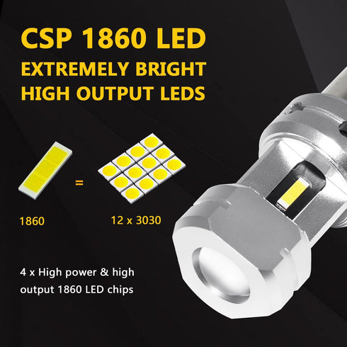 PHINLION 3600 Lumens 1156 LED Reverse Bulbs Super Bright P21W BA15S 3497 7506 1141 LED Replacement with Projector for Car Truck RV Lawn Mower Trac...