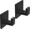 VAEHOLD Adhesive Towel Hooks, Heavy Duty Wall Hooks Aluminum Black Hooks for Hanging Coat, Hat, Towel, Robe, Clothes, Shower Hook for Door, Office...