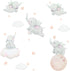 Runtoo Elephant Wall Decal Kids Animals Art Wall Stickers Baby Nursery Bedroom Space Wall Décor...