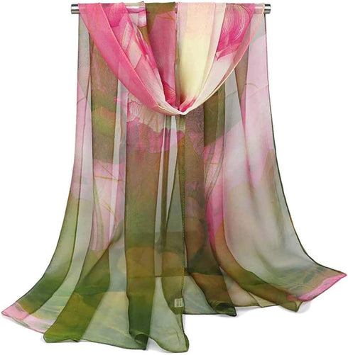 Acotavie 2 Pcs Scarfs for Women Lightweight Scarves Fashion Floral Print Shawls Holiday Gifts Scarf...