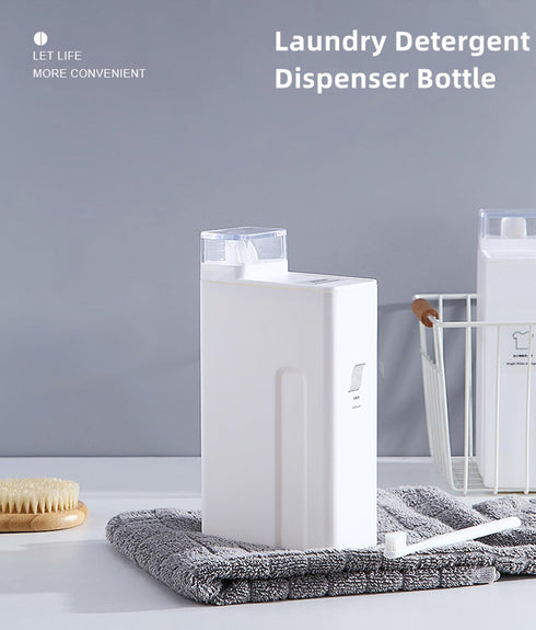 Laundry Detergent Dispenser-Soap Dispenser,Large Pump Dispenser Bottle for Kitchen, Laundry Empty Shampoo Bottles Suitable Beads, Washing Powder, ...