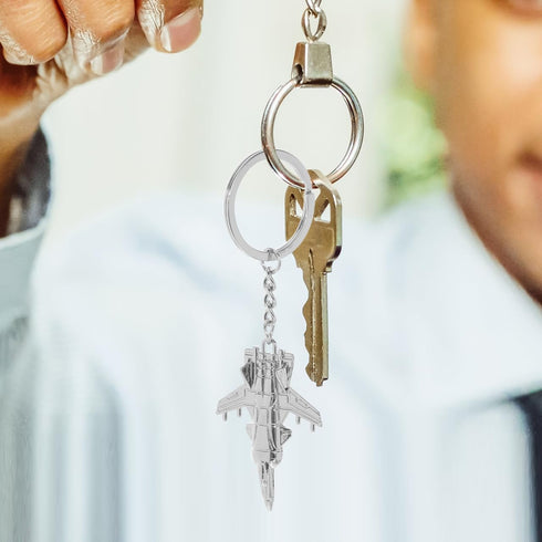 4pcs Airplane Keychain Creative Fighter Keyrings Plane Key Pendant Decorative Fighter Keychains Men Decor Diorama Airplane Key Ring Alloy Wallet T...
