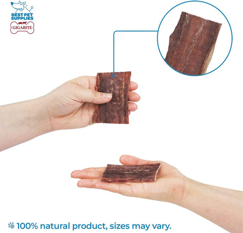 GigaBite Assorted Beef Gullet Jerky (1-Pound) - All Natural, Free Range Beef Esophagus Taffy Dog Treat by Best Pet Supplies...