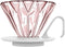 ElephantNum HERO Petal Glass Coffee Dripper V60 Barista Pour Over Hand Drip Brewer Pink...