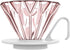 ElephantNum HERO Petal Glass Coffee Dripper V60 Barista Pour Over Hand Drip Brewer Pink...