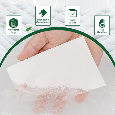 AIDEA Laundry Detergent Sheets, Fresh Scent-(100 Loads) 50 Sheets, Laundry Sheets Detergent, No Plastic Jug, Lightweight & Easy To Use For Travel,...