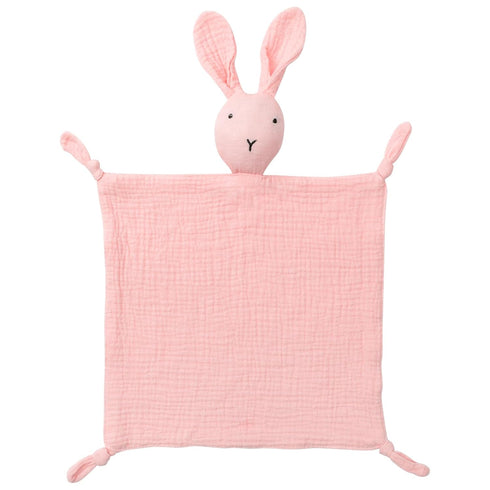 Organic Cotton Bunny Loveys Soft & Breathable Newborn Security Blanket, Perfect for Baby Boy Girl, Gender Neutral. Muslin Fabric for Comfortable S...