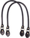 PH PandaHall 2pcs Leather Purse Handles 24.2” Sew On Bag Handles Purse Replacement Strap Black PU Leather Handbag Strap for Purses Handbag Shoulde...
