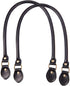 PH PandaHall 2pcs Leather Purse Handles 24.2” Sew On Bag Handles Purse Replacement Strap Black PU Leather Handbag Strap for Purses Handbag Shoulde...