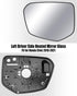 Left Driver Side Mirror Glass Replacement with Power Heated Fit for Honda Civic 2016-2021 Envix 2018-2022 Crider 2019-2022, Convex Mirror Glass Re...