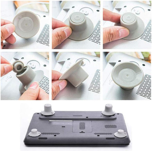 8 Pcs Small Notebook Laptop Cooling Pads Skidproof Pad Cooler Stand 8 (4pcs Large + 4pcs Small)...