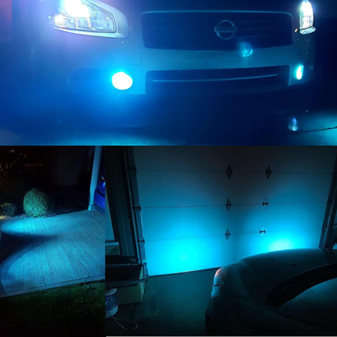 Alla Lighting H8 H11 LED Bulbs, Fog Lights or DRL Lamps Replacement 8000K Ice Blue 12V H11LL H8LL H16 for Cars, Trucks, Xtreme Super Bright 3030 3...