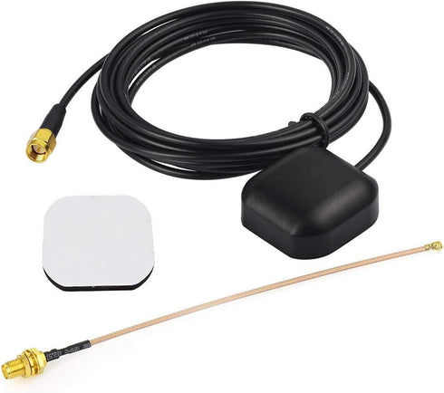 Bingfu Waterproof Active GPS Navigation Antenna Adhesive Mount SMA Male GPS Antenna with 15cm 6 inch RG178 Coaxial Pigtail Cable for GPS Module Re...