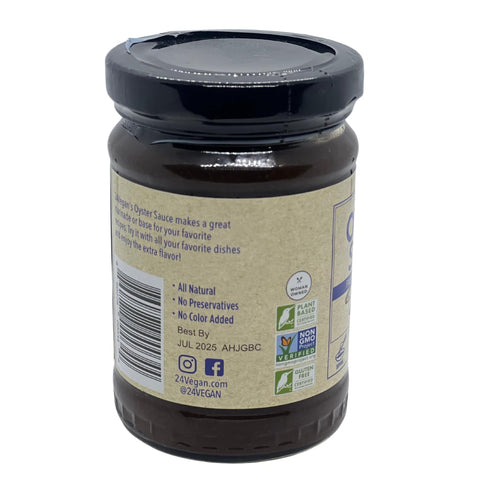 24Vegan All Natural Non-GMO Vegan Oyster Sauce - Certified - NO MSG ADDED - 7.5oz - Oyster Sauce for marinades or stir fry...