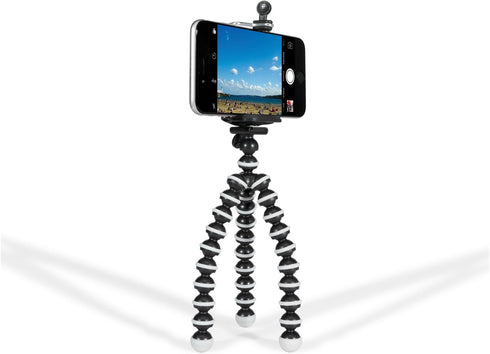 GPX 7 Inch Micro Smartphone Tripod, Includes Smartphone Adapter and Mounting Adapter, Max Height 6.1 Inches (TPD78B), Black...