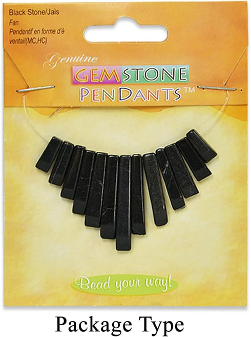 Expo International Blackstone Natural Gemstones, Versatile Jewelry Making Supplies, Vibrant Gemstone Beads, Value Pack of About 220 Beads and Pend...