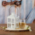 Kate Aspen Rustic Farmhouse Decor White Candle Holder Lantern Decorative (7.5 Inch), Wedding Decoration, Centerpiece Table Decorations, Home Decor...