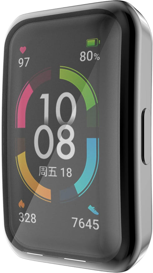 Screen Protector Case Compatible with Huawei Honor Band 6,Ultra-Thin Soft TPU Plated Bumper Case Full Cover Protective Shell Smartwatch Accessorie...