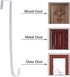 Sattiyrch 15" Wreath Hanger for Front Door,Sturdy Steel Wreath Door Hanger,Over The Door Hanger Hook (White,1)...