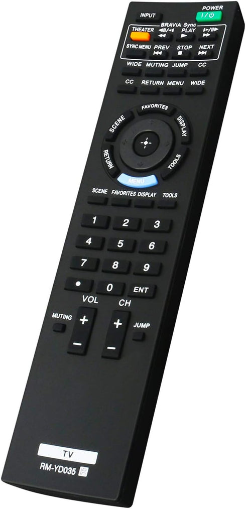 RM-YD035 Remote fit for Sony TV KDL-40EX400 KDL-32EX400 KDL-46EX400 KDL-40EX401 KDL-32EX301 KDL-22BX300 KDL-32BX300 KDL-46EX401 KDL-32FA600 KDL-60...