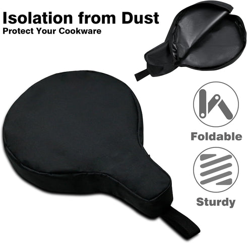 Cast Iron Skillet Bag, WITSTEP Frying Pan Storage Bag Fits 8/10/12 In Skillets Waterproof Camping Cast Iron Skillet Travel Carry Bag, Heavy Duty S...
