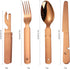 Camping Silverware Copper/Rose Gold Flatware Stainless Steel Eating Utensils Set Travel Portable Knife Fork Spoon Bottle Opener 4 Pieces Multi-fun...