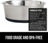 Gorilla Grip Stainless Steel Metal Dog Bowl Set of 2, Rubber Base, Heavy Duty Feeding Dishes, Food Grade BPA Free, Less Sliding, Quiet Pet Bowls f...