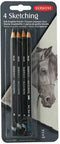 Derwent Sketching Pencils, 4mm Core, Pack, 4 Count (39003)...