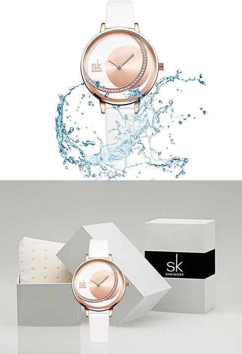 Simplicity Creative Women Watch Genuine Leather Elegant Women Watches Ladies Business Wristwatch...