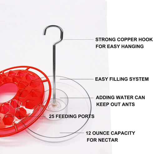 Best Hummingbird Feeders for Outdoors Hanging, Easy Clean Fill Wasp Leak Proof, Mary's Sweety Hummingbird Feeder Gifts for Window Garden, More Bir...