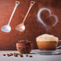 jinyatu Stainless Steel Dessert Spoon Creative Cute Heart Shaped Espresso Spoons Kitchen Accessory for Cake Tea Sugar Ice Cream Fruit 8 pieces (ro...