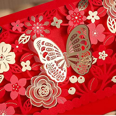 8 PCS Chinese Red Envelopes/Money Pocket/Party Accessory Organizer Envolop for Bussiness Occassion/Invited Card/Wedding/Birthday/New Year Party (8...