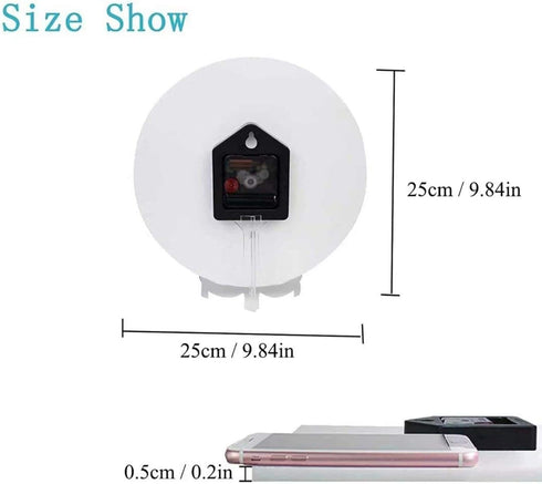 Red Wine with Ripe Grapes Wall Clock Battery Operated Silent Round Clock Wall Decor for Home, Office, School 9.8 Inch...