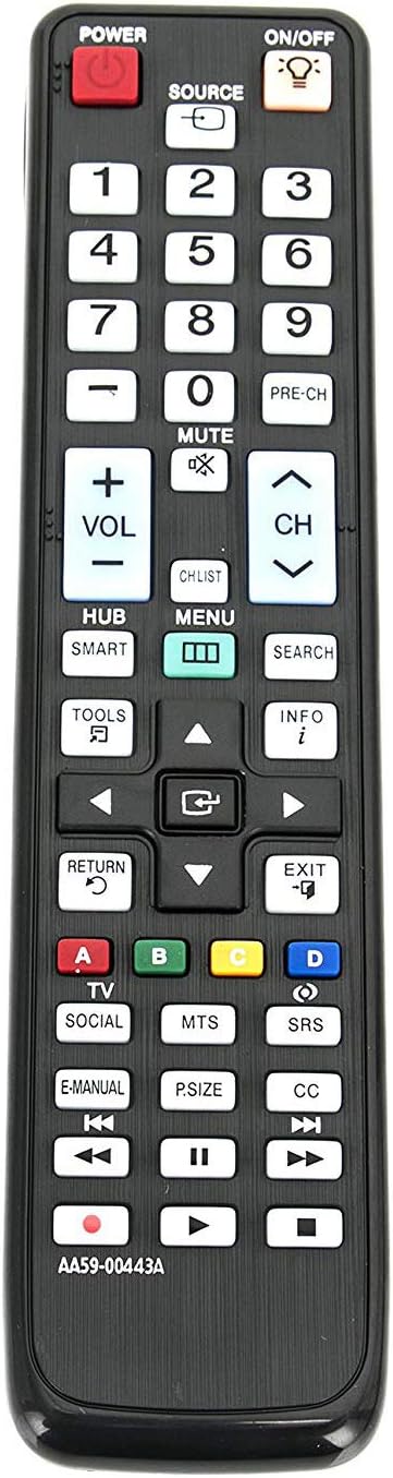 AA59-00443A sub AA59-00441A AA59-00442A Replaced Remote Fit for Samsung TV UN32D5550RF UN32D6000 UN40D5550RF UN40D6000SF UN40D6050TF UN40D6050TFXZ...