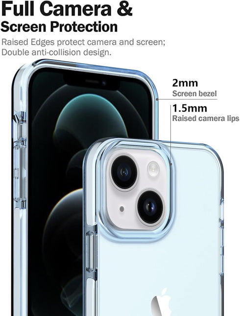 ArtsEvo Designed for iPhone 14 Case and iPhone 13 Case, 6.6ft Drop Protection, Full Body Screen Camera Protective Phone Case, Light Blue......