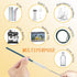 2-Pack Flexible Nylon Drain Pipe Hose, Slim Feeding Tube Cleaner with Stainless Steel Wire Brush, Long Cleaning Straw for Home Kitchen, Fish Tank,...