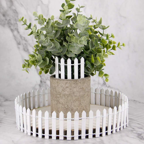 40 Inches Miniature Fairy Garden Fence, DIY Wood Picket Fence Mini Ornament for Dollhouse...