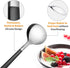 4-Piece Stainless Steel Dinner Spoons with Round Edge, 8 inches Comfort Long Handle Table Spoon, Mirror Polished Flatware Utensils Dishwasher Safe...
