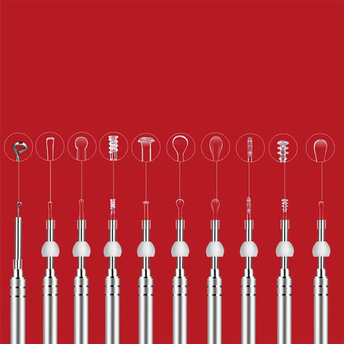 9PCS Earpick Spoon, Accessories for 3.5mm Diameter Otoscope - Metal Ear Spoon, Spiral Ear Pick for Adults Children...