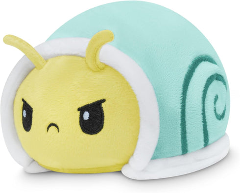 TeeTurtle - The Original Reversible Snail Plushie - Pink + Aqua - Cute Sensory Fidget Stuffed Animals That Show Your Mood!...