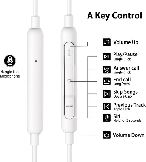iPhone Earbuds for iPhone Headphones MFi Certified Compatible for iPhone with Microphone Volume Control for iPhone 14/13/12/11/Pro Max/Xr/Xs Max/X...