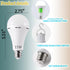 4Pack White Rechargeable Emergency 15W LED Light Bulb,Energy Saving,Eye protection,100W Equivalent,1500lm,White light 6000K,E26/27 Base,2200mAh Li...